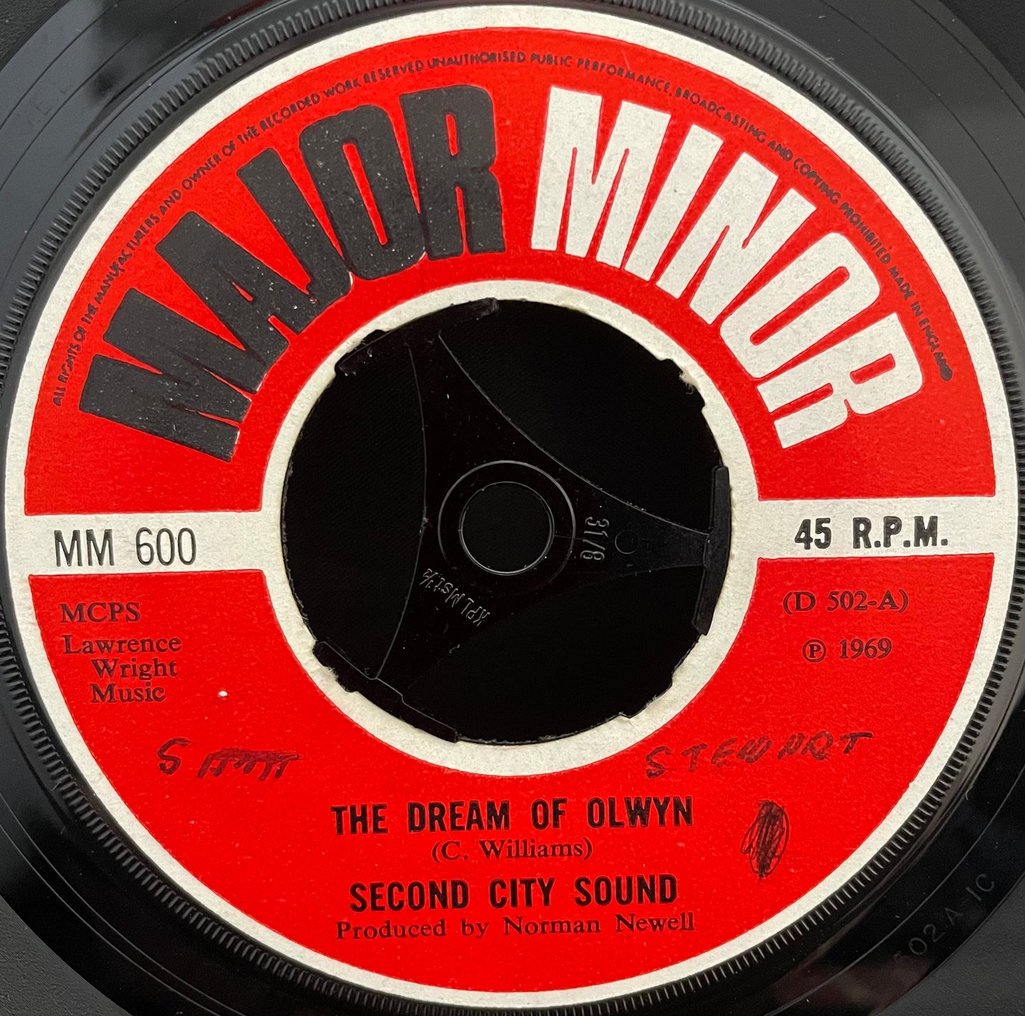 Second City Sound – The Dream Of Olwyn – USED Vinyl 7" Single