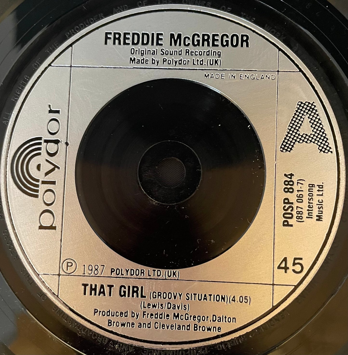Freddie McGregor – That Girl (Groovy Situation) - USED Vinyl 7" Single