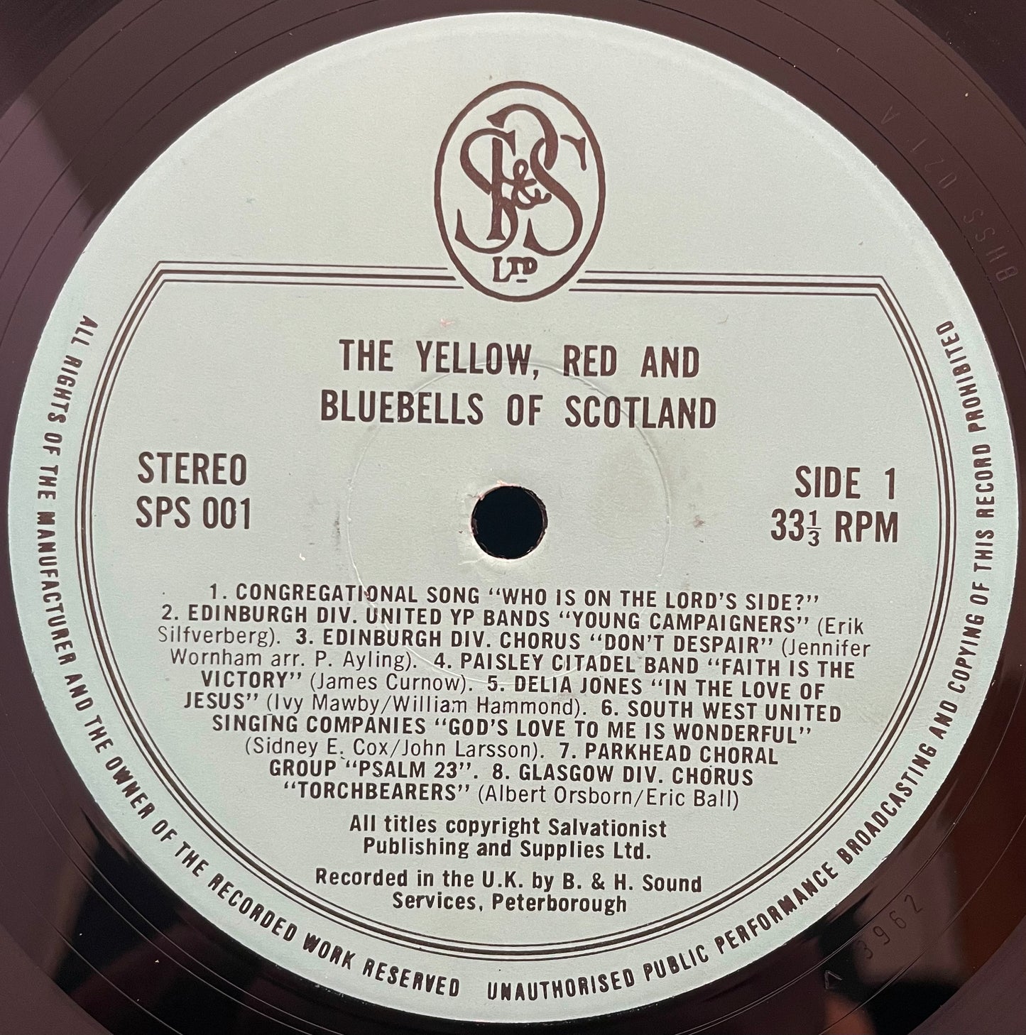 The Yellow Red and Bluebells of Scotland – Scottish Centenary Congress – gebrauchte Vinyl-LP