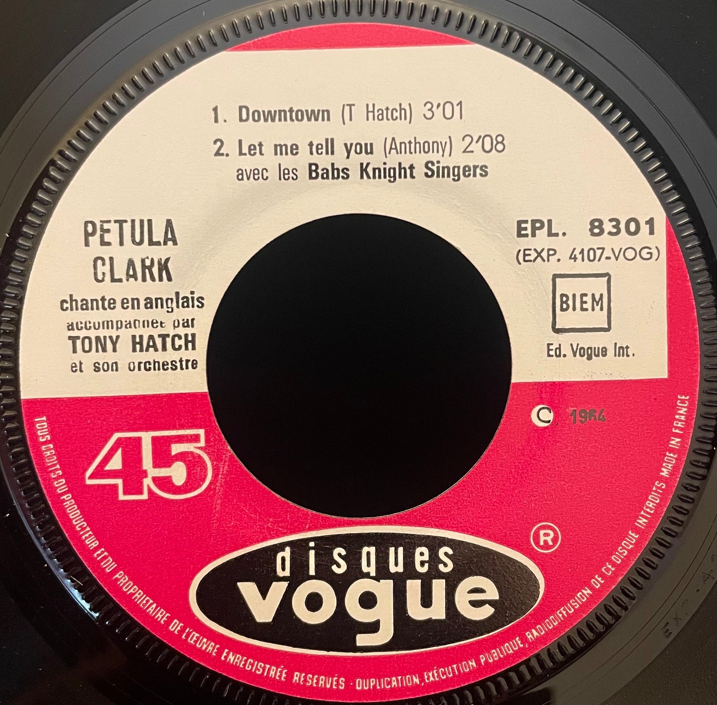 Petula Clark – Downtown - USED Vinyl 7" EP