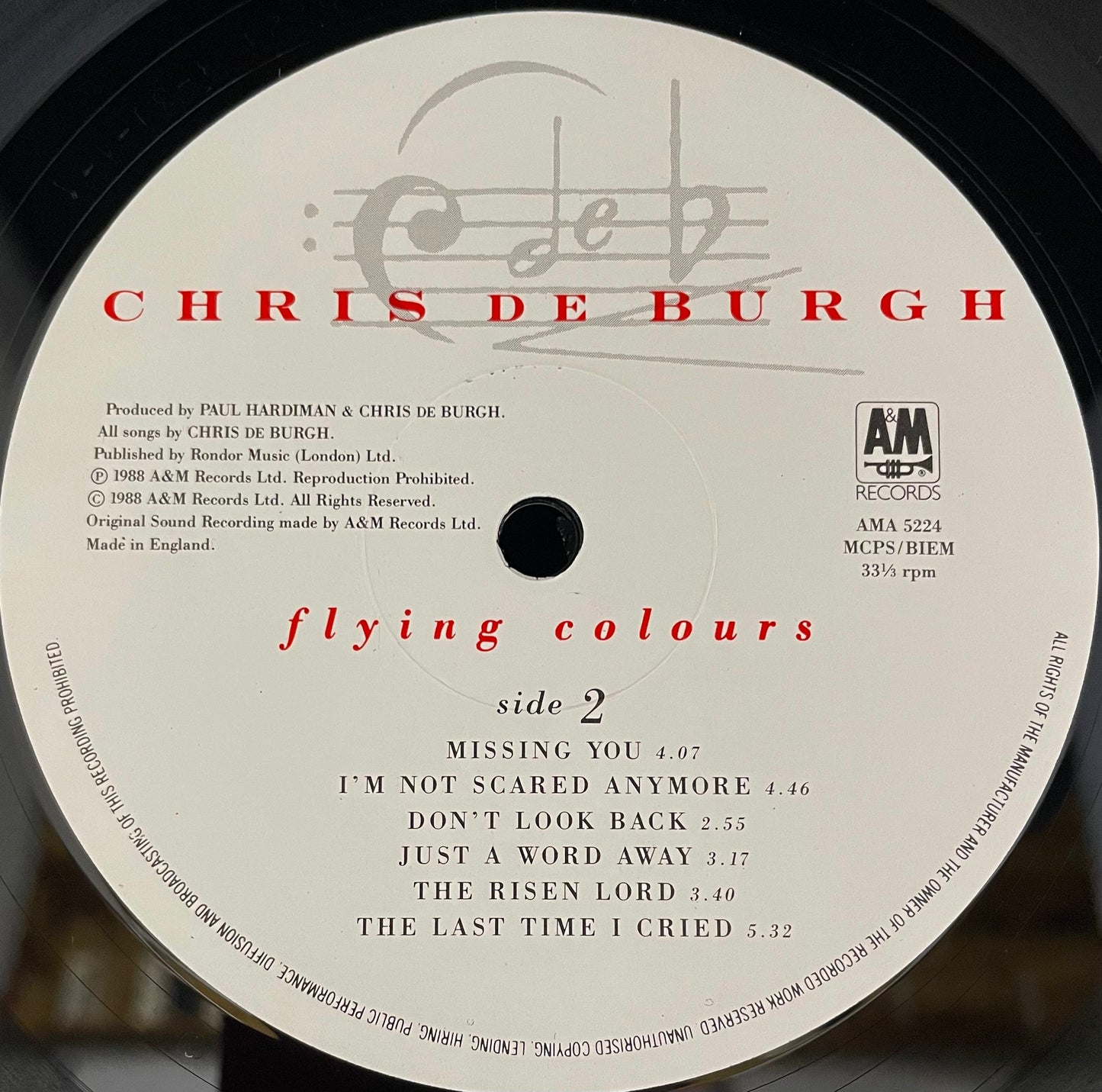 Chris de Burgh – Flying Colours - USED Vinyl LP