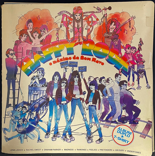 Various – Happy Rock - O Máximo Da New Wave - USED Blue/Red Translucent Vinyl 2LP + T-Shirt