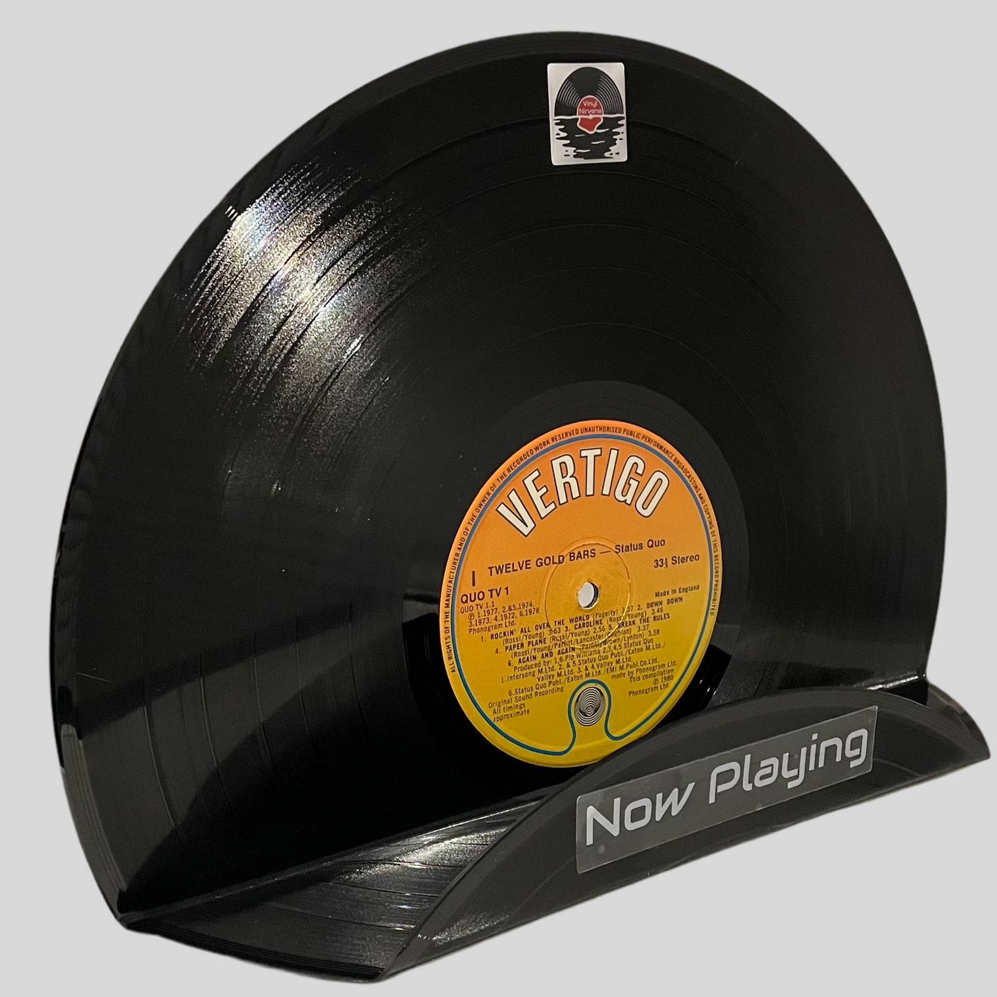 The 'Vertigo’ Vinyl Record ‘Now Playing’ Record Stand