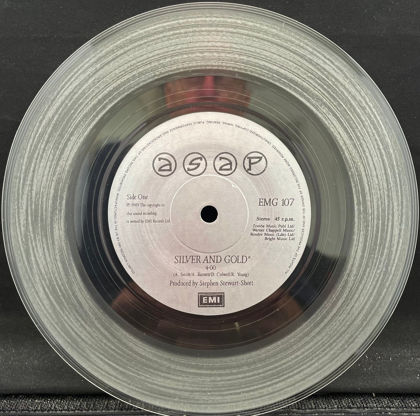 ASAP – Silver And Gold – USED Vinyl 7" Single - Ltd. Edition - CLEAR