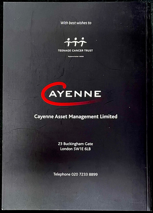 Teenage Cancer Trust Royal Albert Hall 2007 Programme