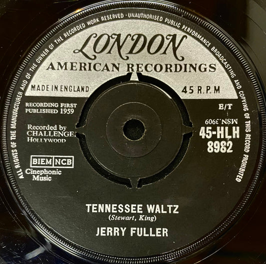 Jerry Fuller – Tennessee Waltz - USED Vinyl 7" Single