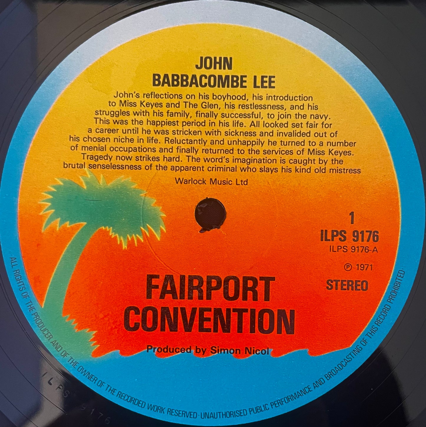 Fairport Convention – "Babbacombe" Lee - USED Vinyl LP