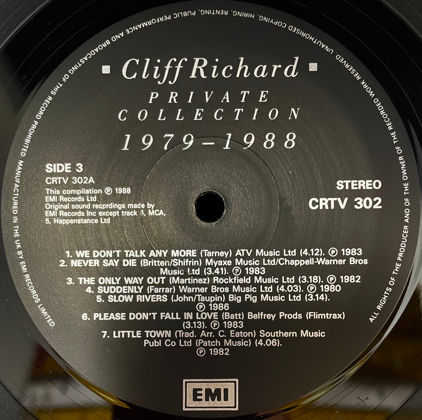 Cliff Richard – Private Collection (1979 - 1988) - USED Vinyl 2LP