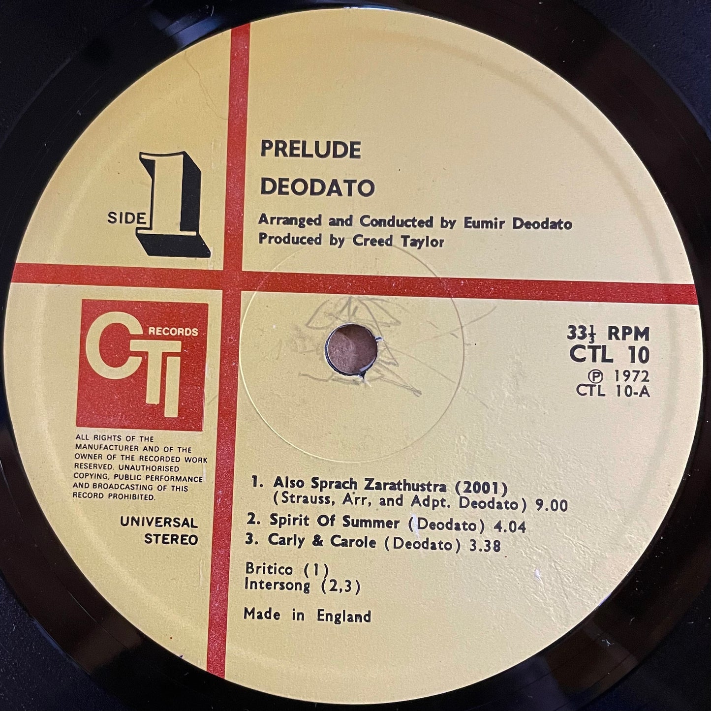 Deodato – Prelude - USED Vinyl LP