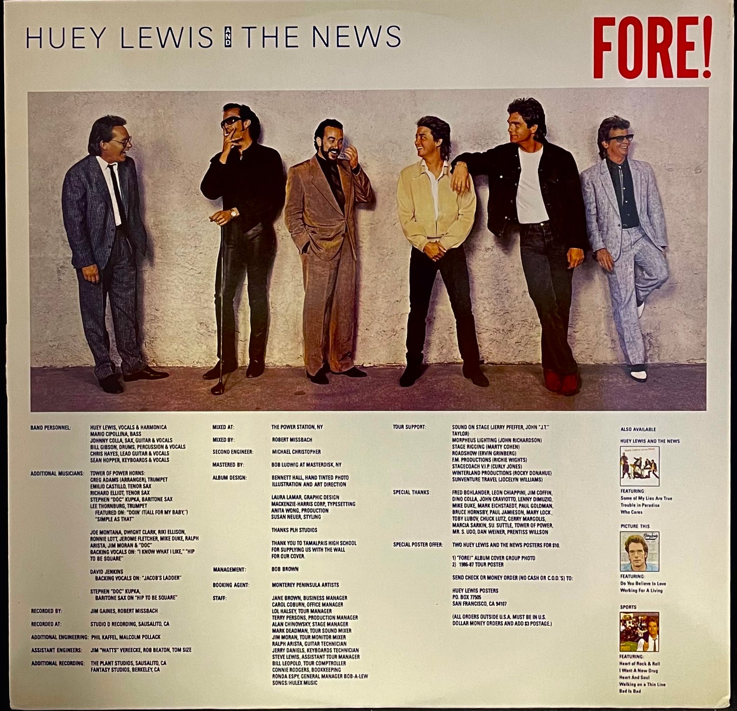 Huey Lewis And The News – Fore! - USED Vinyl LP