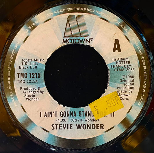 Stevie Wonder – I Ain't Gonna Stand For It - USED Vinyl 7" Single