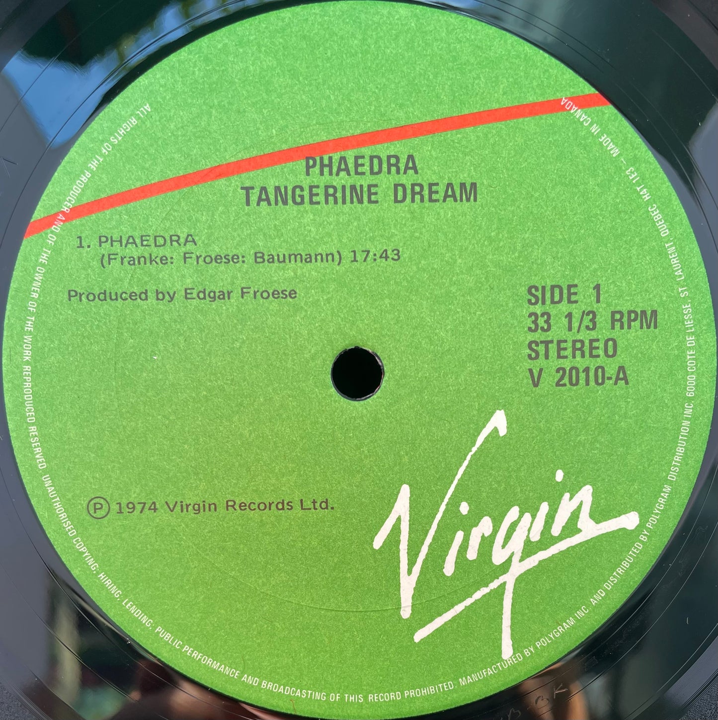 Tangerine Dream – Phaedra - USED Vinyl LP