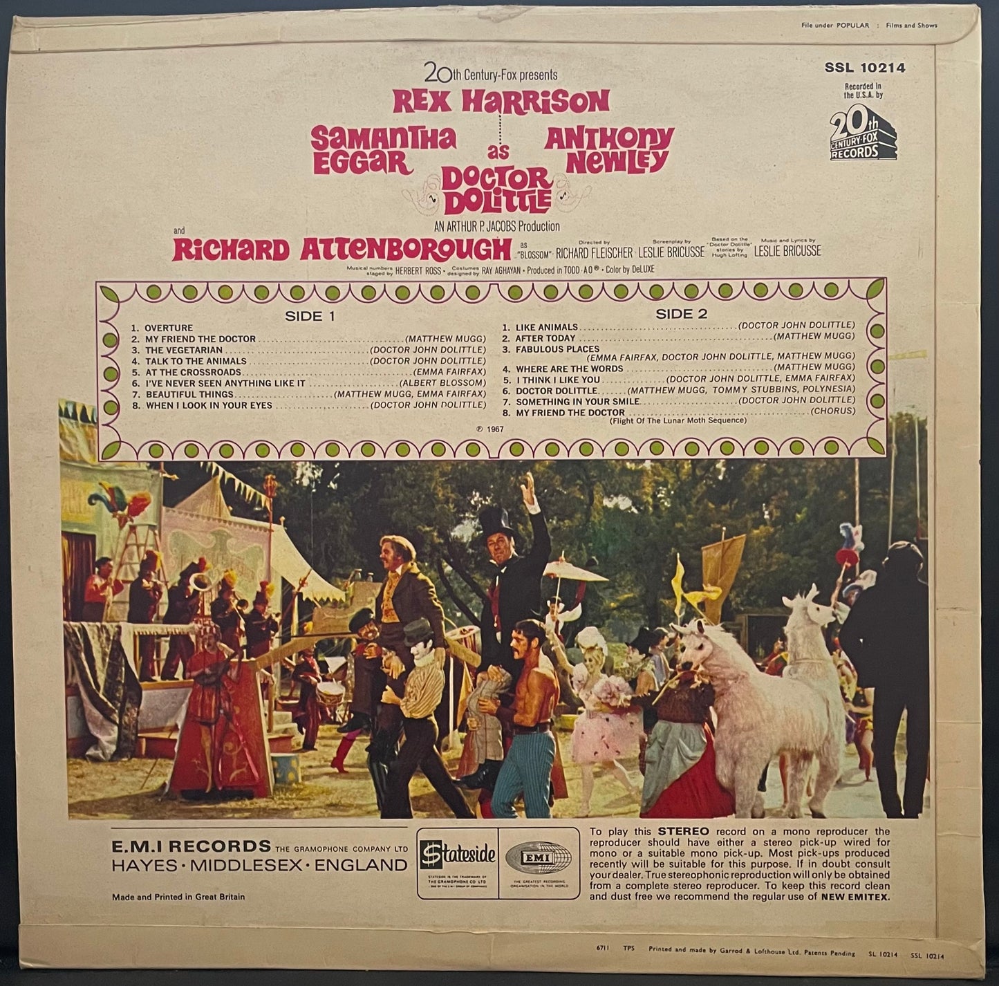 Leslie Bricusse – Doctor Dolittle – Original-Filmsoundtrack – gebrauchte Vinyl-LP