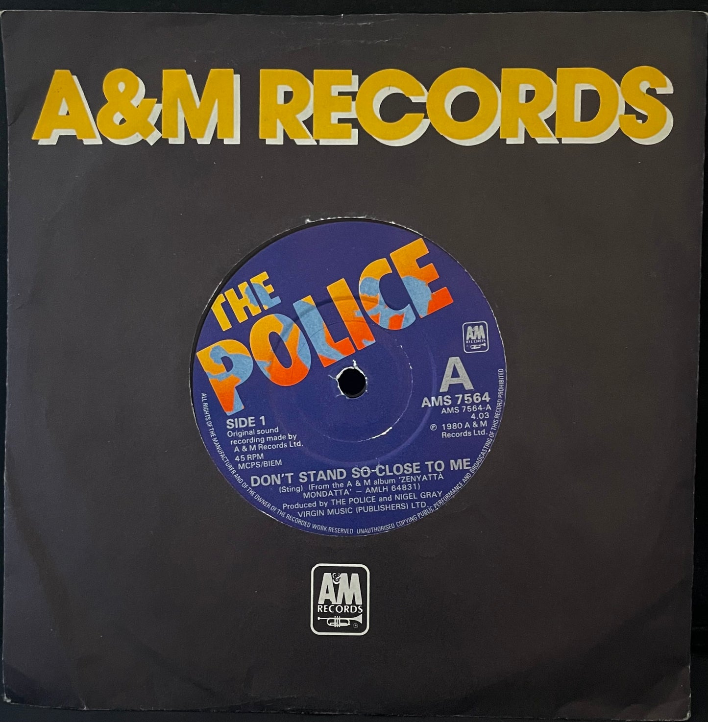 The Police – Don't Stand So Close To Me - USED Vinyl 7" Single