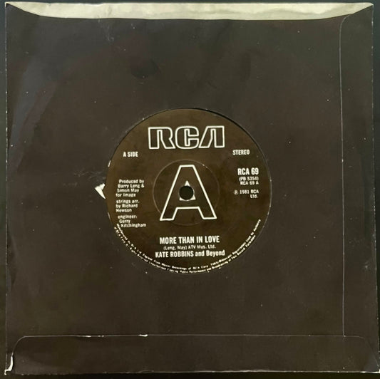 Kate Robbins – More Than In Love - USED Vinyl 7" Single