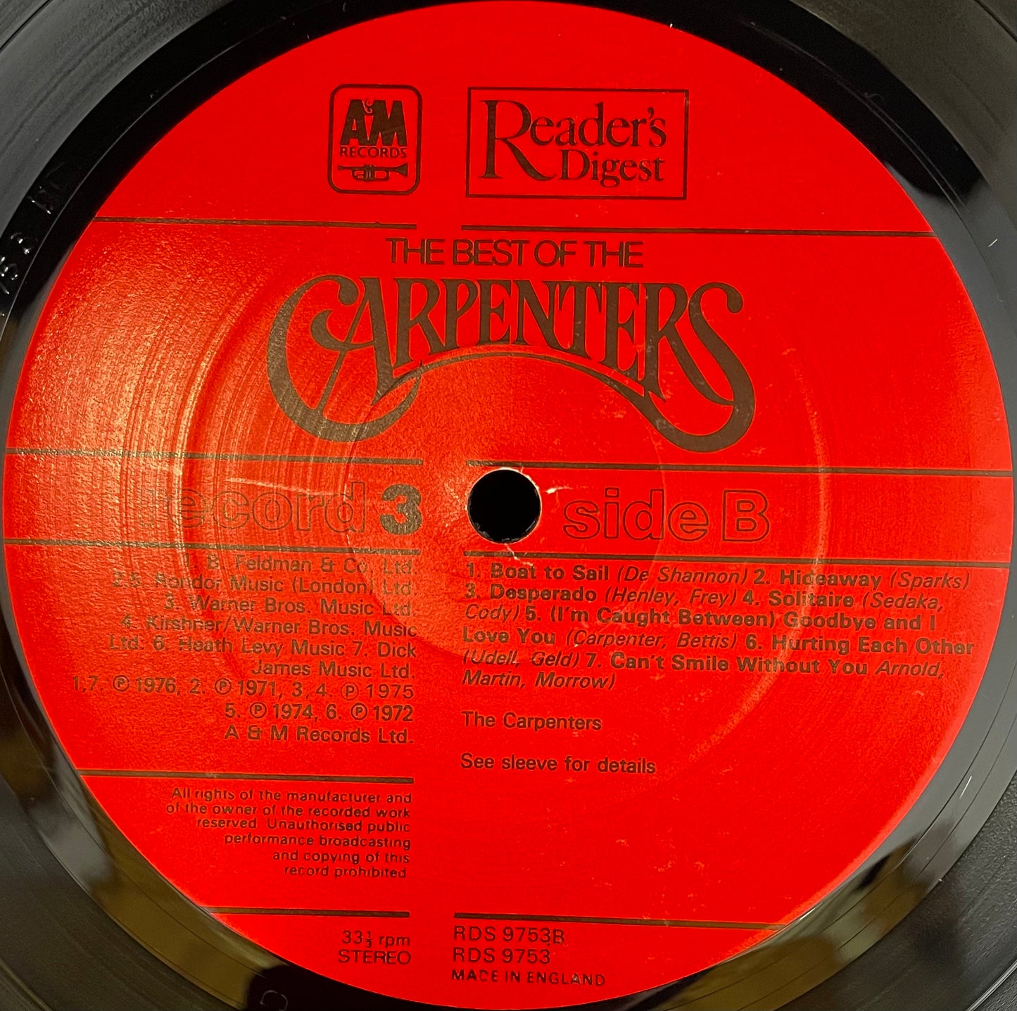 Carpenters – The Best Of The Carpenters - USED Vinyl 4LP Box Set