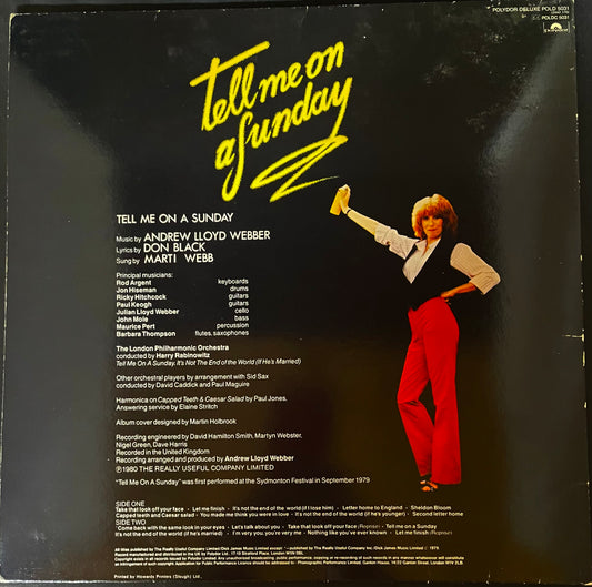 Marti Webb – Tell Me On A Sunday - USED Vinyl LP