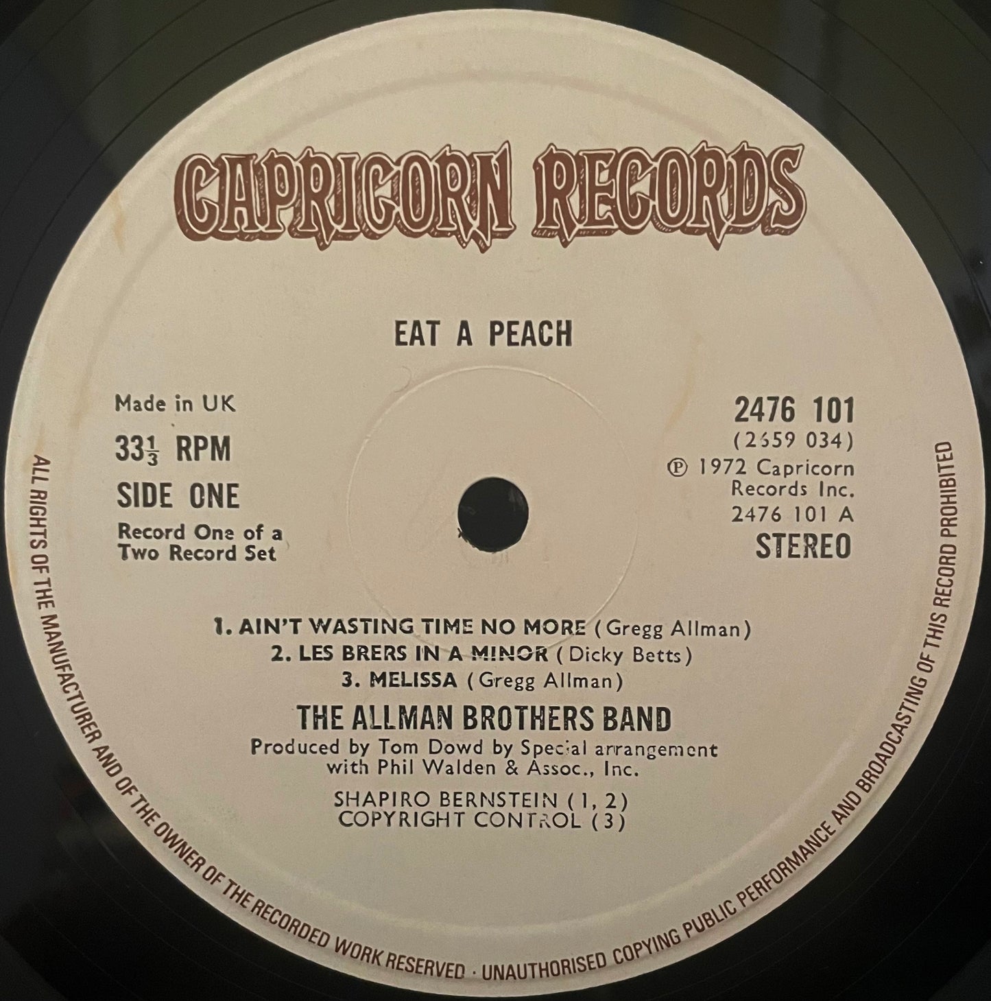 The Allman Brothers Band – Eat A Peach - USED Vinyl 2LP