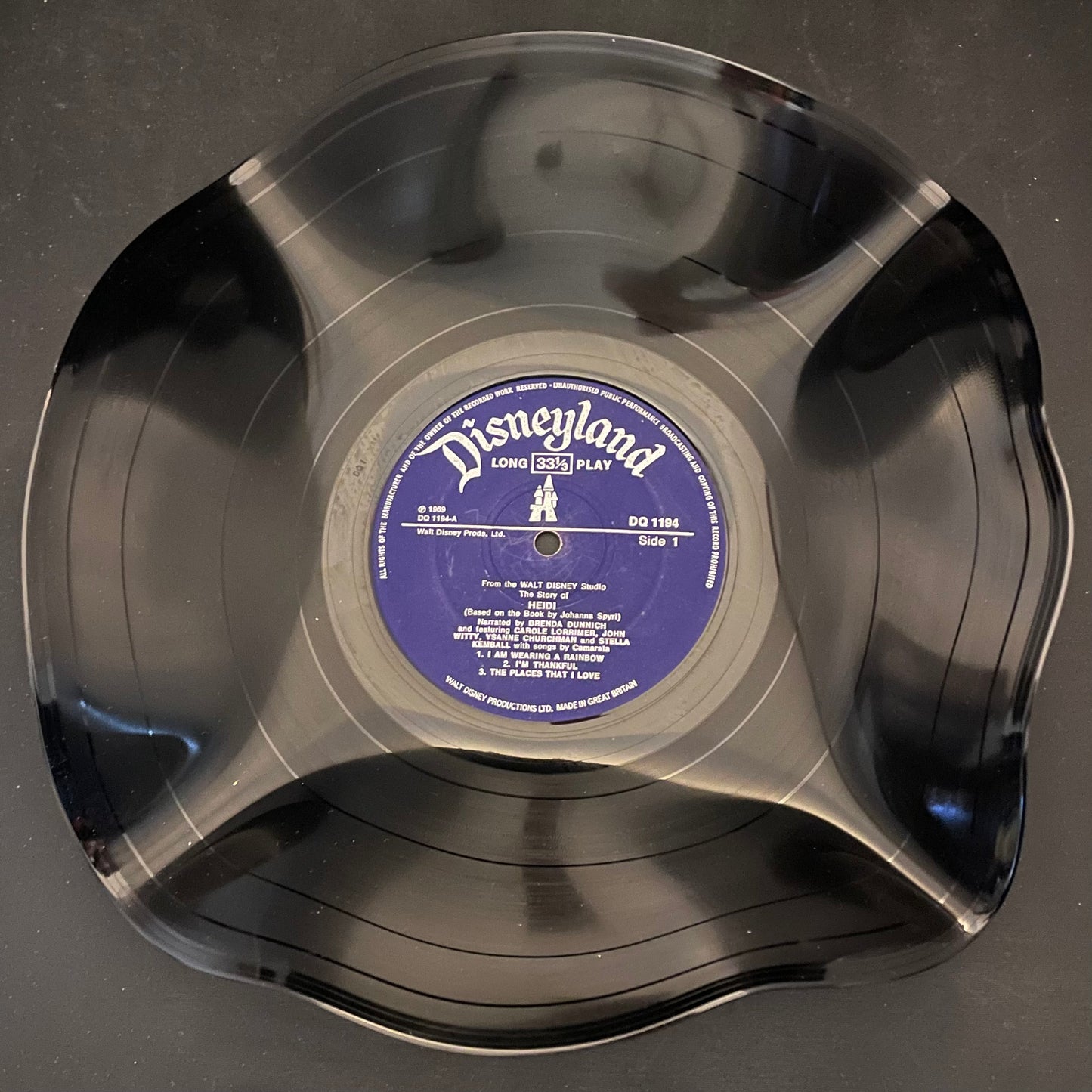 Die 12"-Vinyl-Schallplattenschale „Disneyland 2“