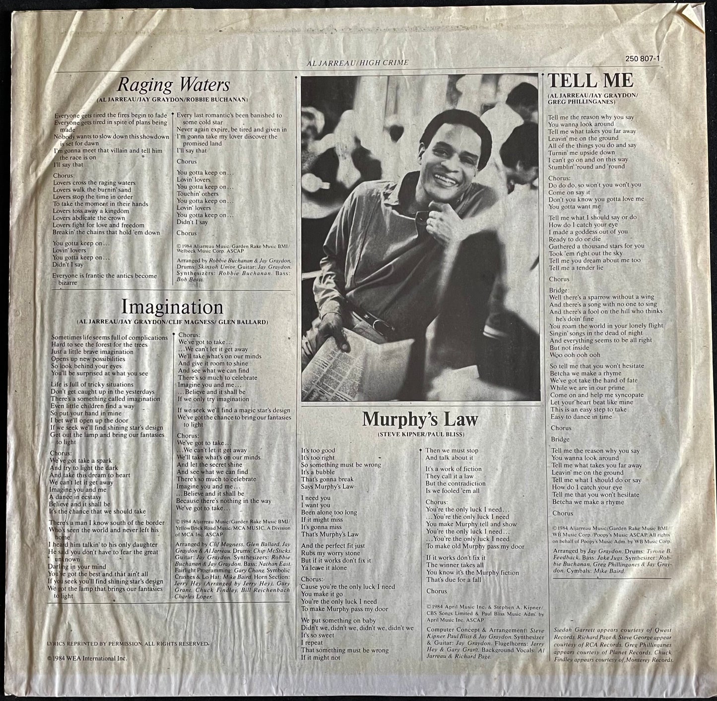 Al Jarreau – High Crime - USED Vinyl LP