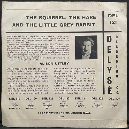 Alison Uttley – Das Eichhörnchen, der Hase und das kleine graue Kaninchen – gebrauchte 7"-Vinyl-Single