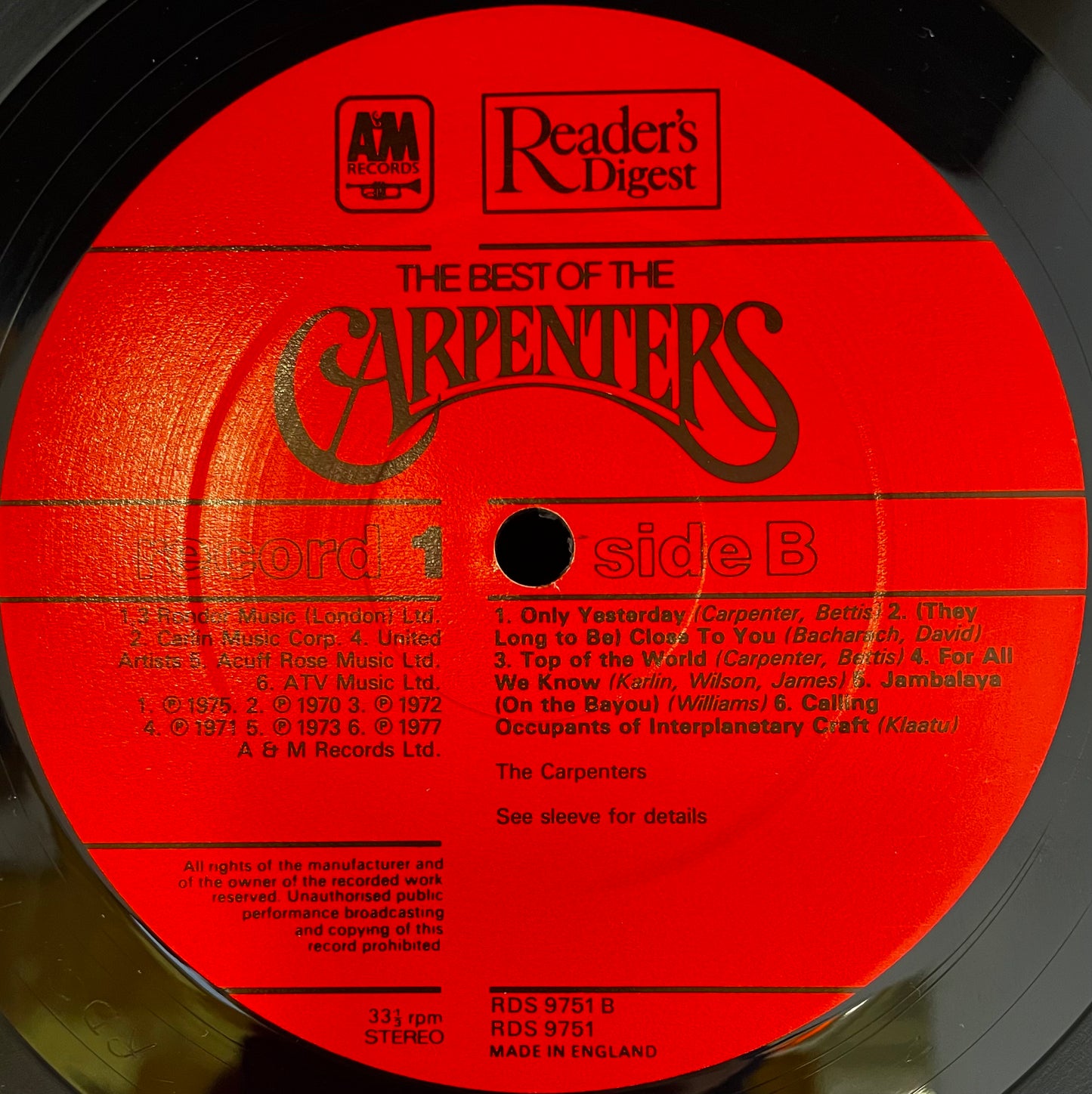 Carpenters – The Best Of The Carpenters - USED Vinyl 4LP Box Set