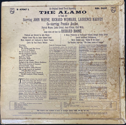 Dimitri Tiomkin – The Alamo - USED Vinyl LP MONO