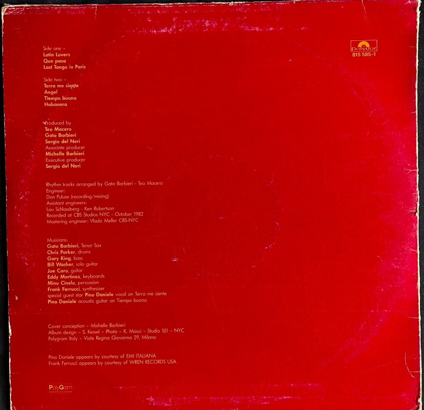 Gato Barbieri – Apasionado - USED Vinyl LP