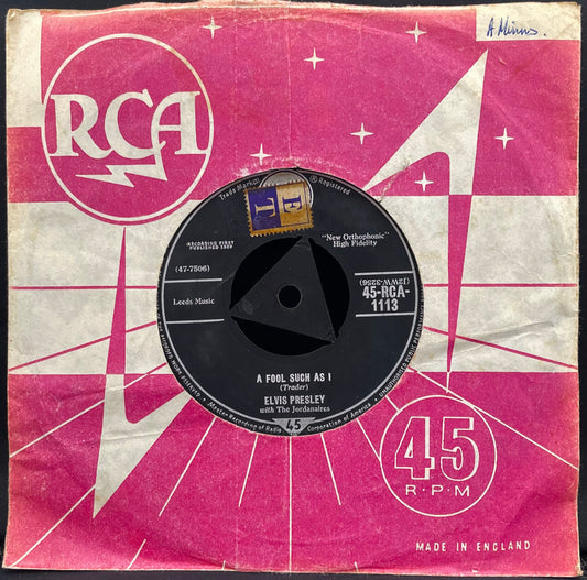 Elvis Presley mit den Jordanaires – A Fool Such As I – gebrauchte 7"-Vinyl-Single