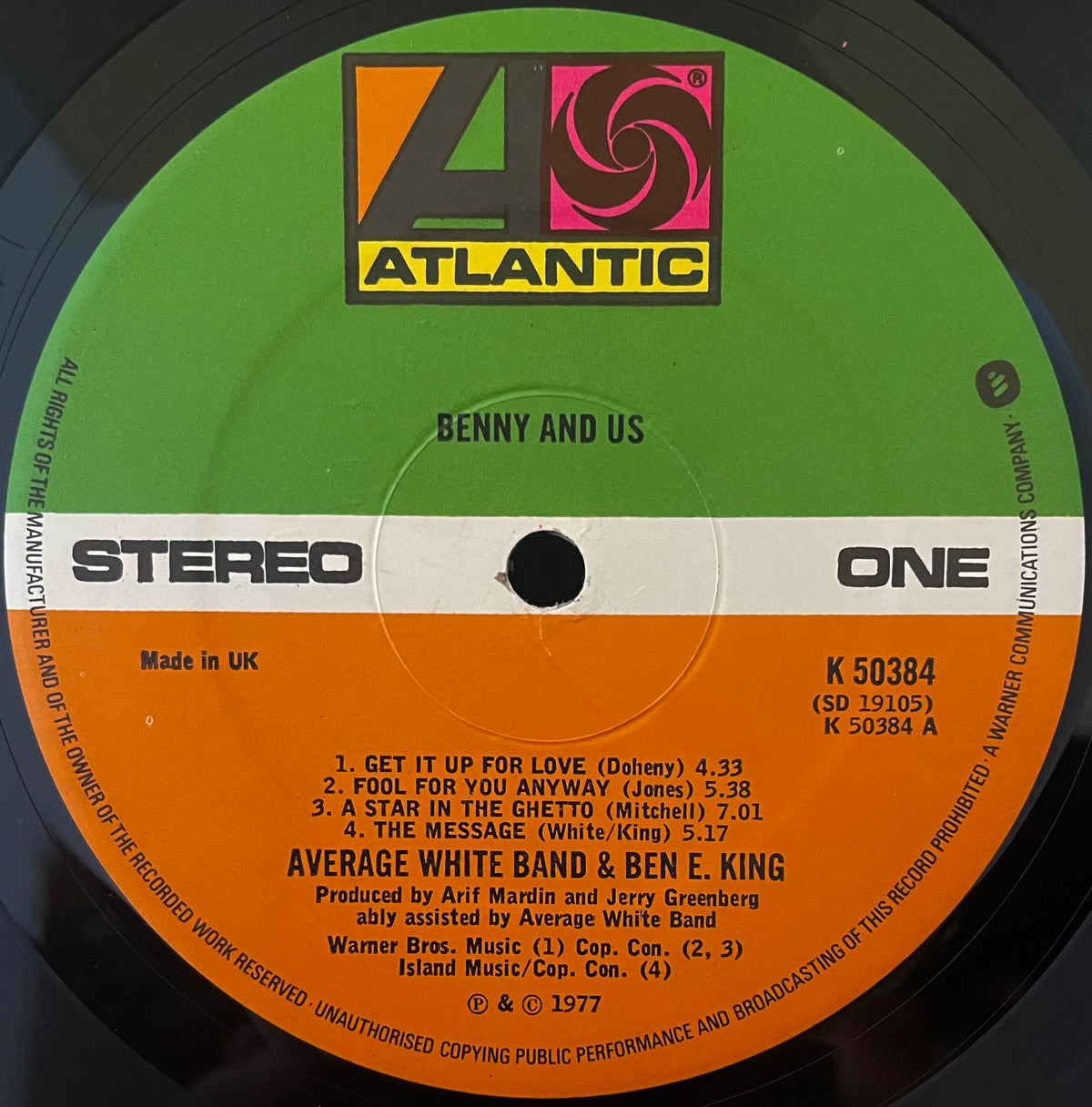 Average White Band & Ben E. King – Benny And Us - USED Vinyl 12" LP
