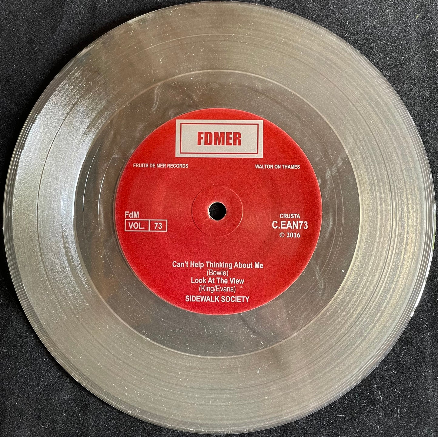 Sidewalk Society – Can't Help Thinking About Me - USED Vinyl 7" EP SMOKE Vinyl