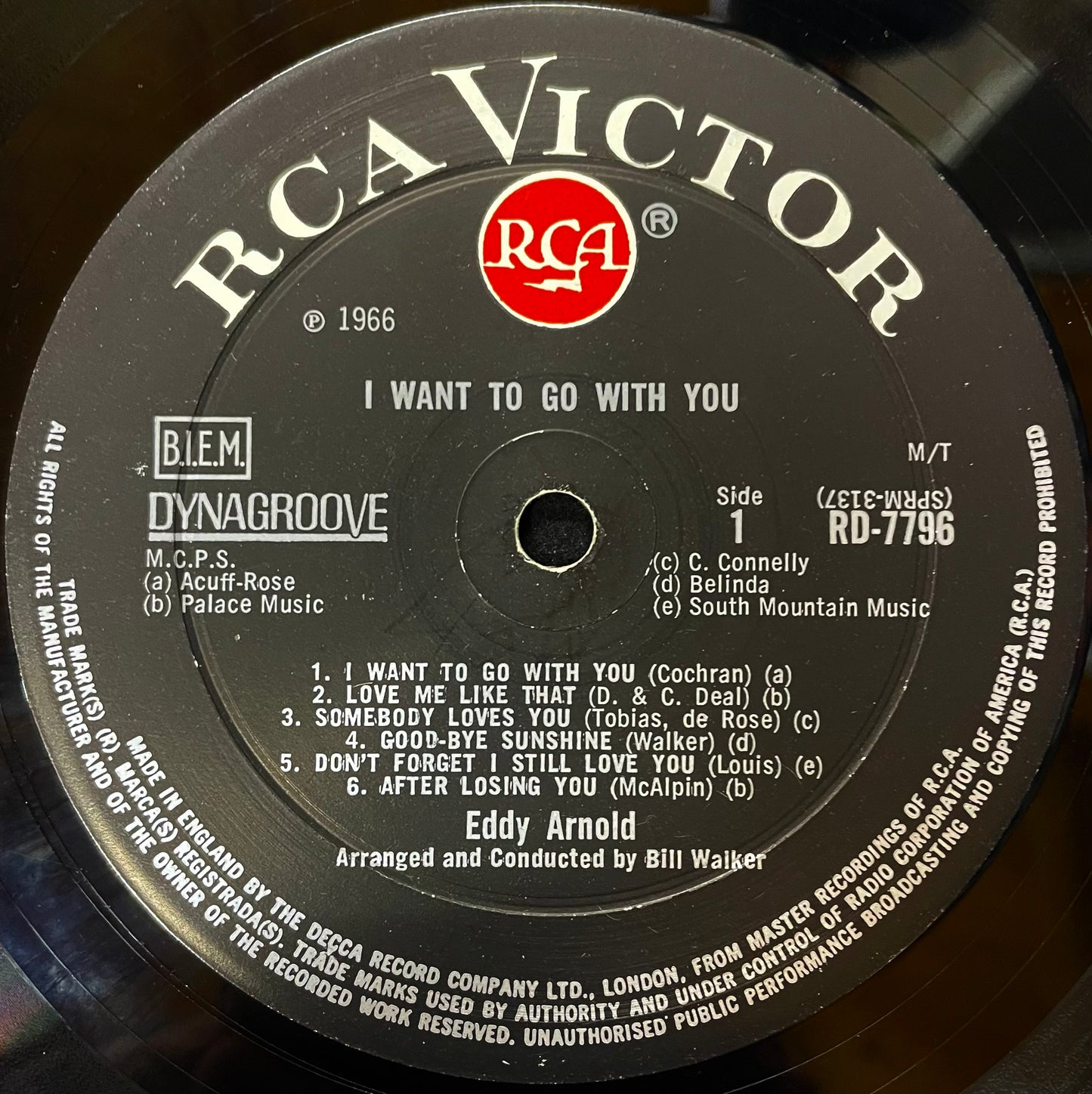 Eddy Arnold – I Want To Go With You - USED Vinyl LP MONO