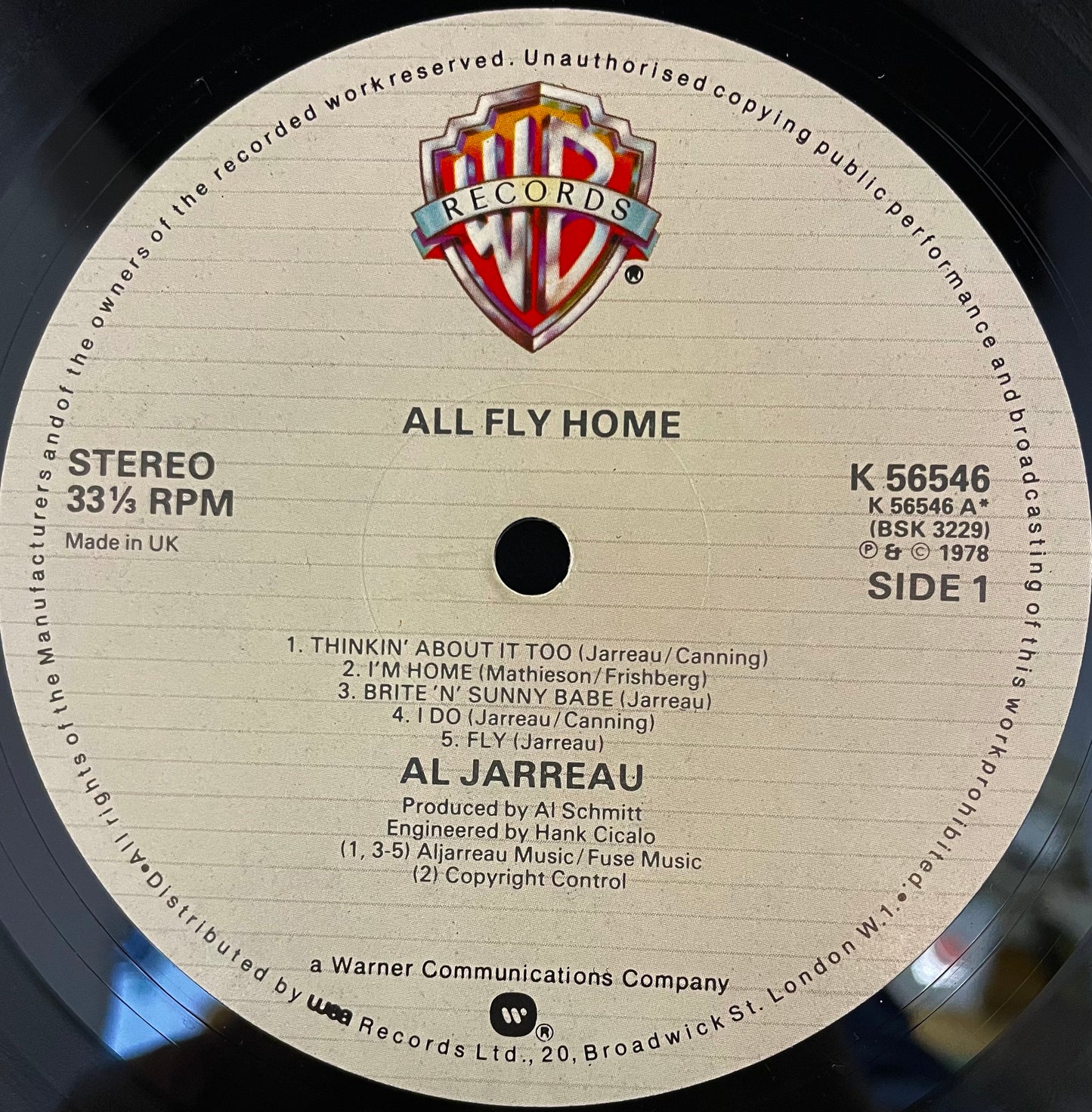 Al Jarreau – All Fly Home - USED Vinyl LP