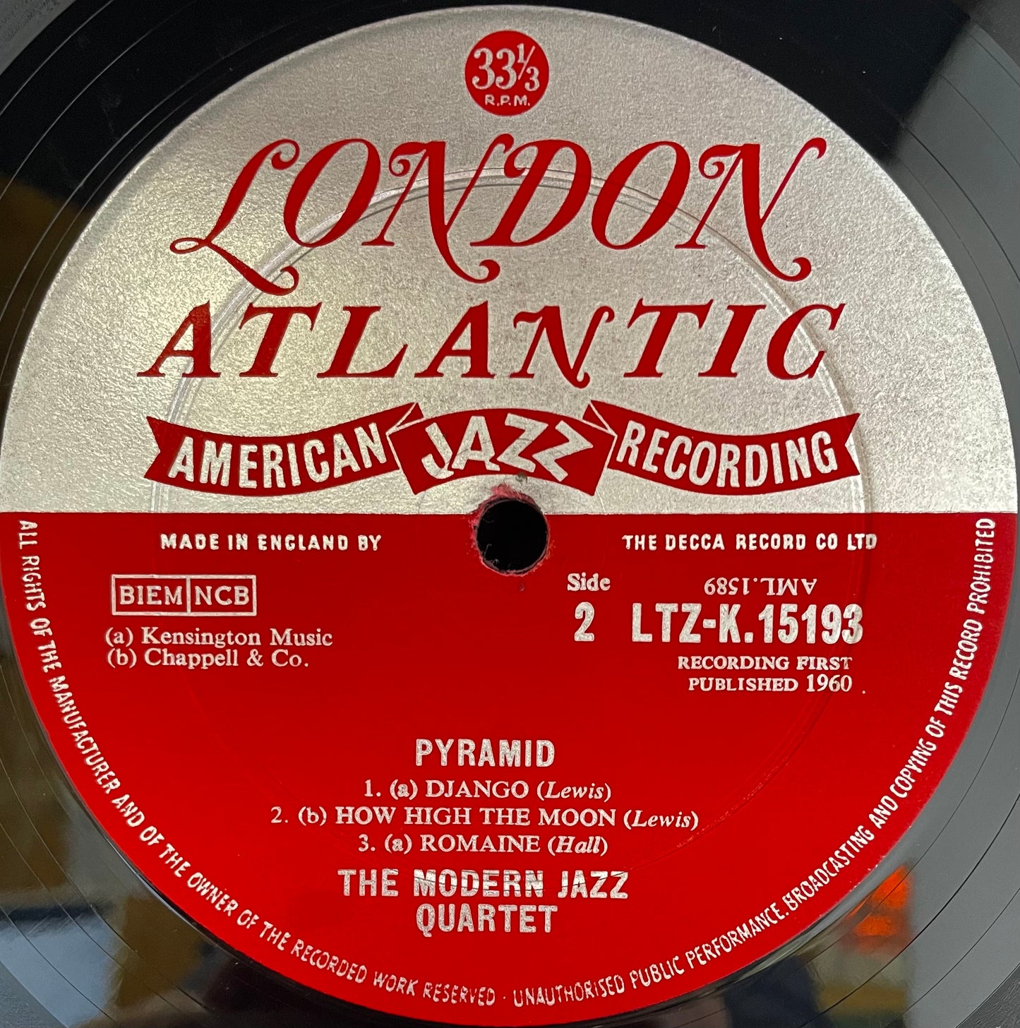The Modern Jazz Quartet – Pyramid - USED Vinyl LP - MONO