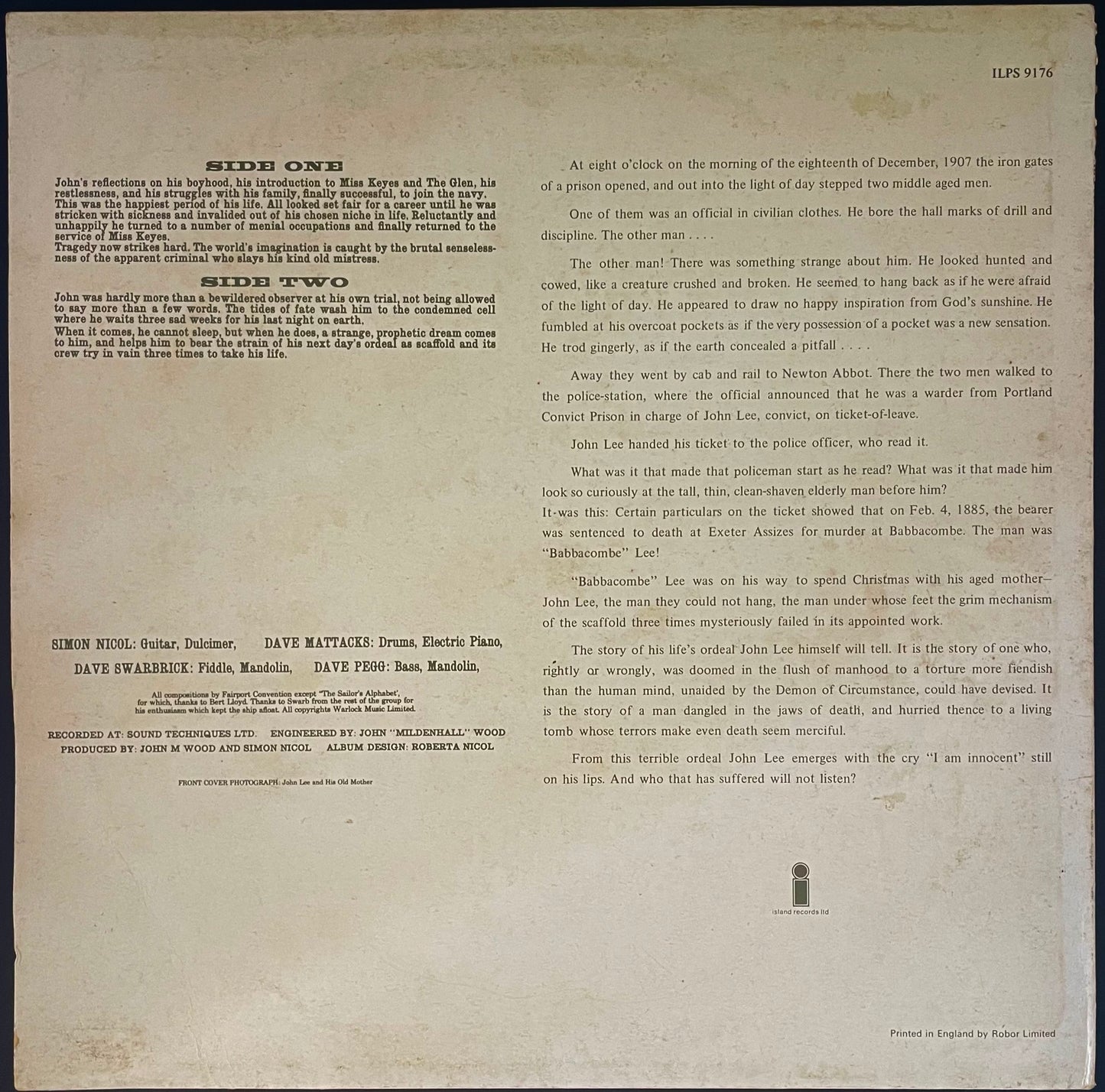 Fairport Convention – "Babbacombe" Lee - USED Vinyl LP