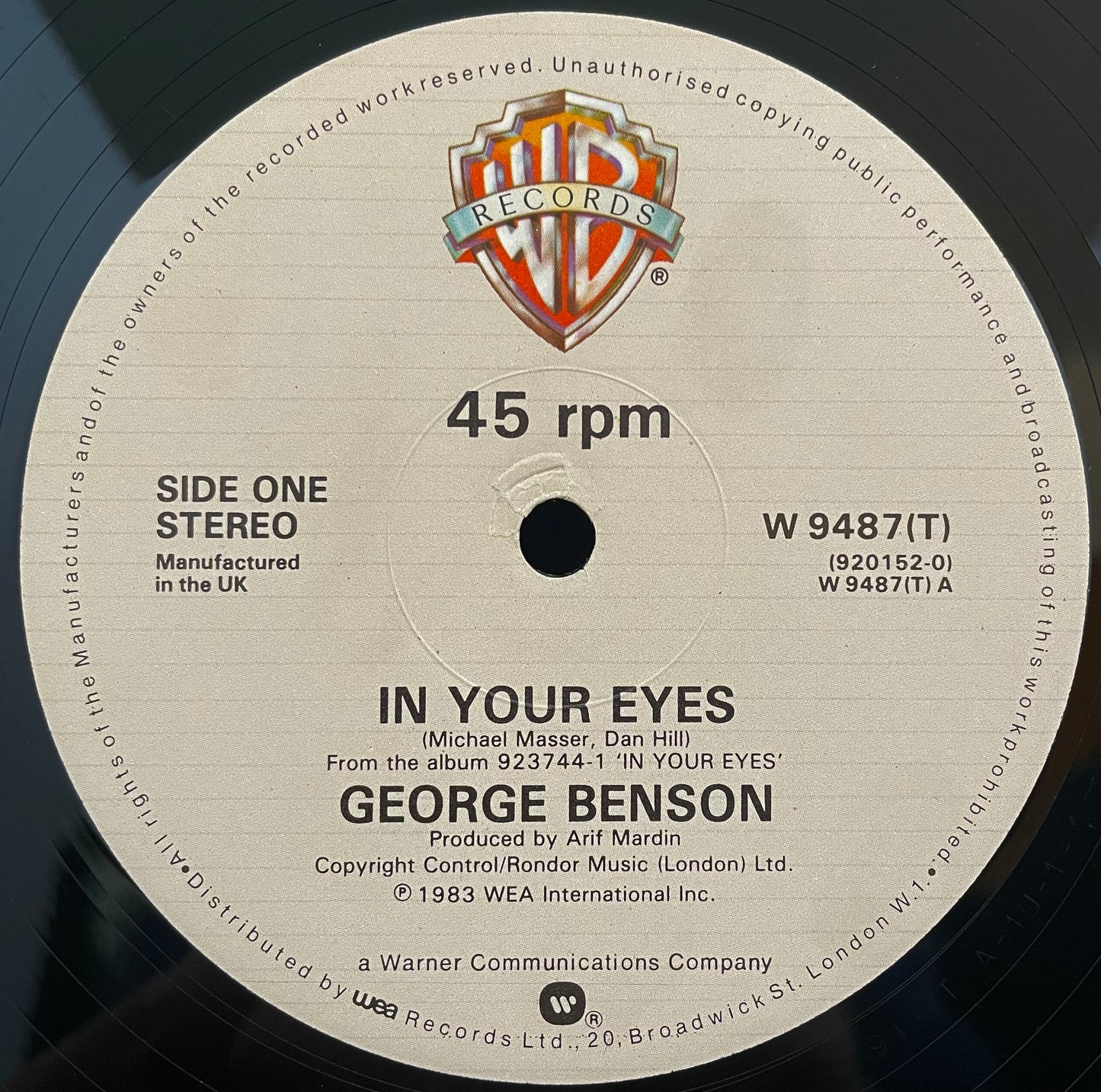 George Benson – In Your Eyes – gebrauchte 12"-Vinyl-Single