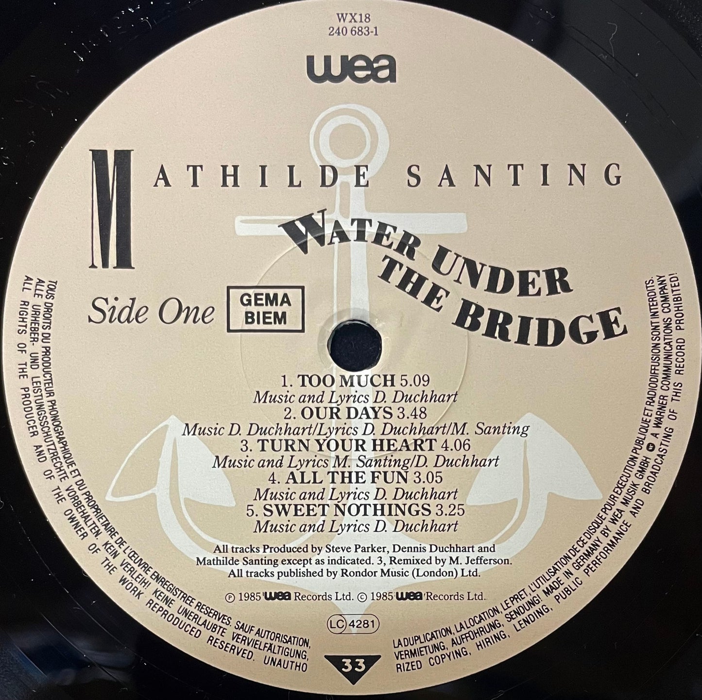 Mathilde Santing – Water Under The Bridge - USED Vinyl LP