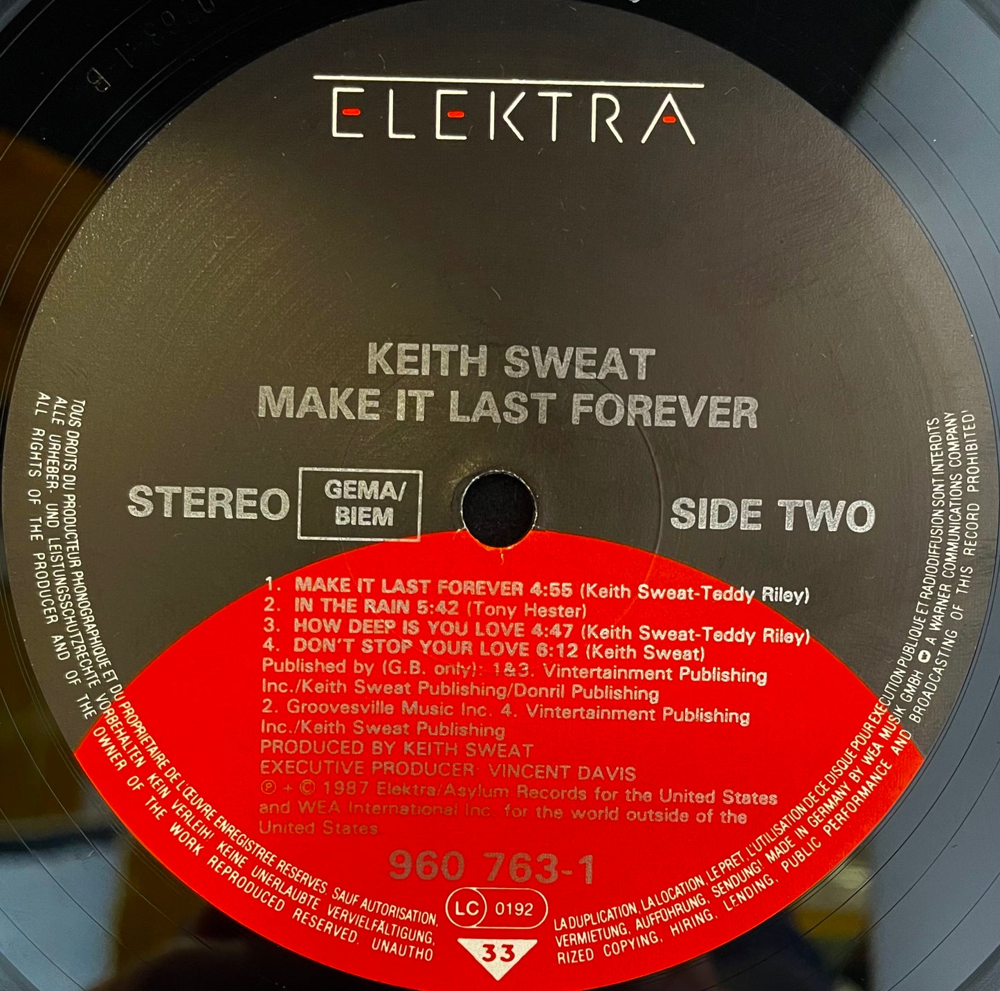 Keith Sweat – Make It Last Forever - USED Vinyl LP