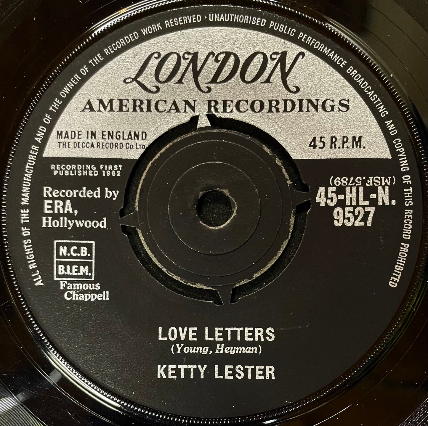 Ketty Lester– Love Letters - USED Vinyl 7" Single