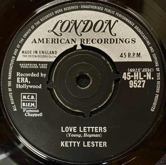 Ketty Lester– Love Letters - USED Vinyl 7" Single