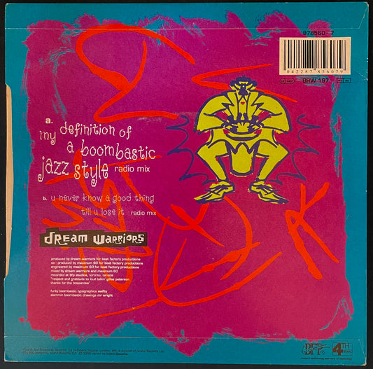 Dream Warriors – My Definition Of A Boombastic Jazz Style - USED Vinyl 7" Single