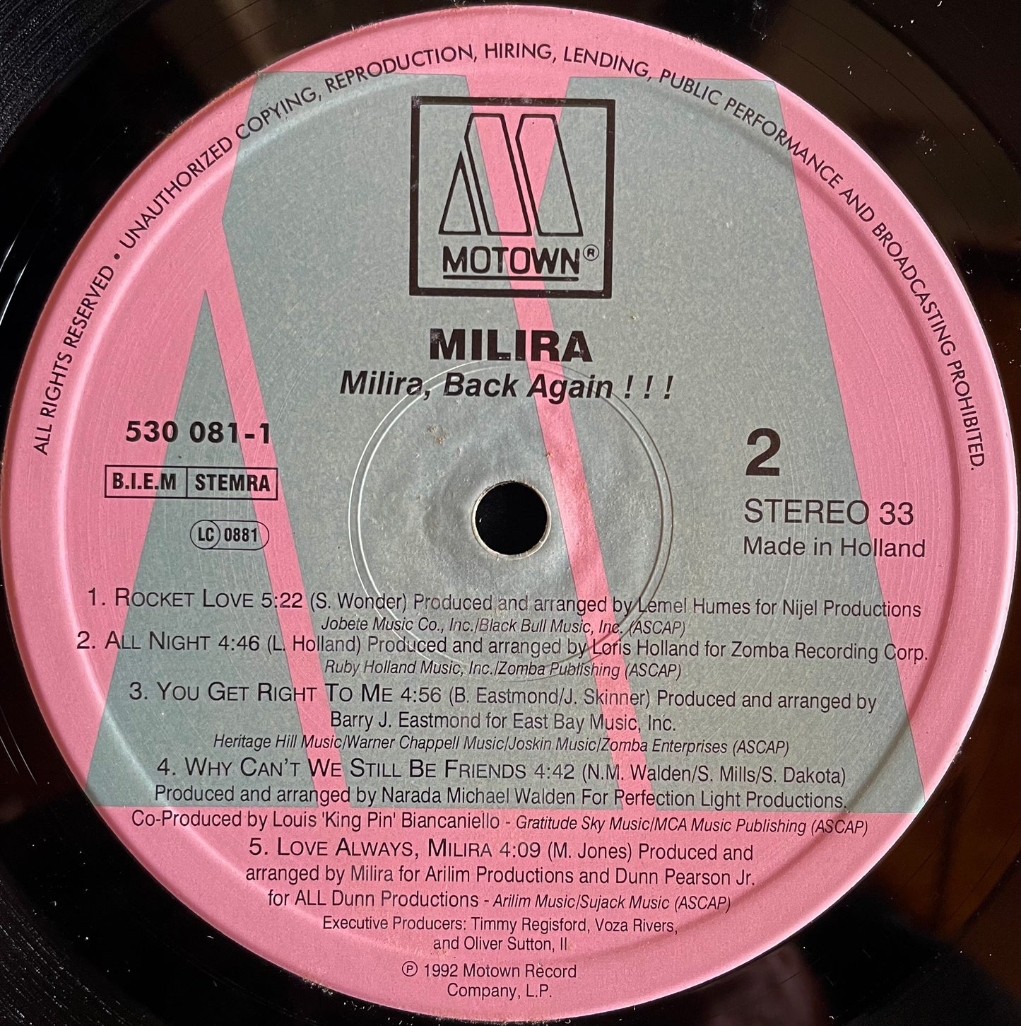 Milira – Back Again!!! - USED Vinyl LP