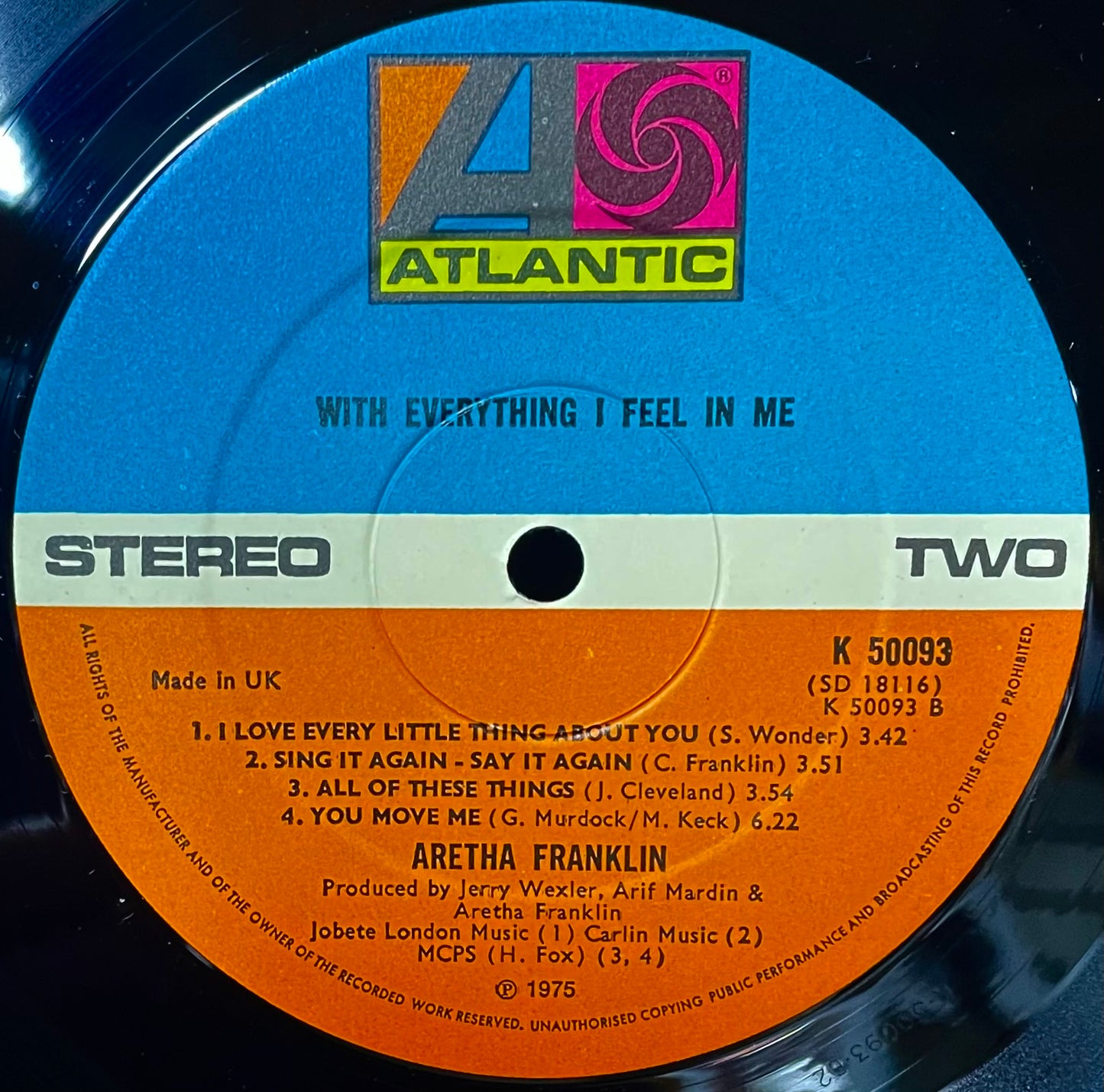 Aretha Franklin – With Everything I Feel In Me - USED Vinyl LP