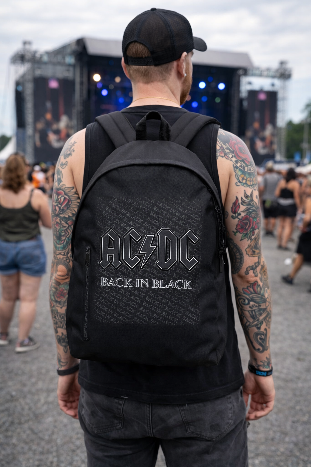 Rocksax AC/DC Graphic Daypack - Back In Black