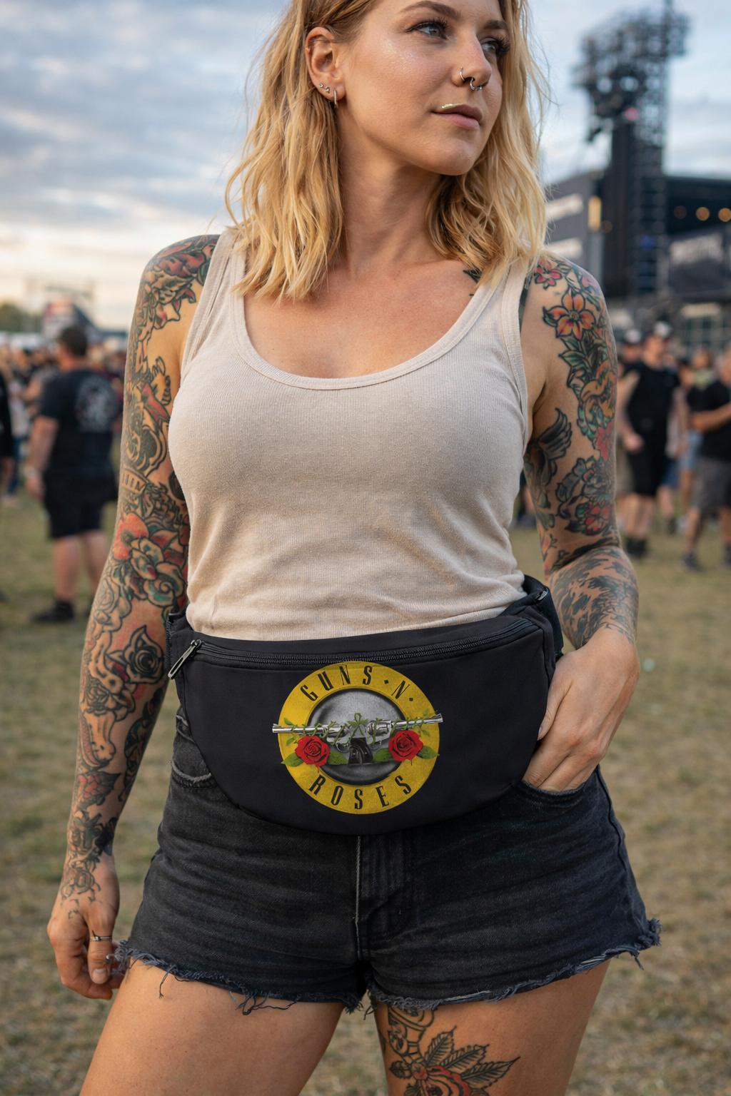 Rocksax Guns N' Roses Bum Bag - Roses Logo