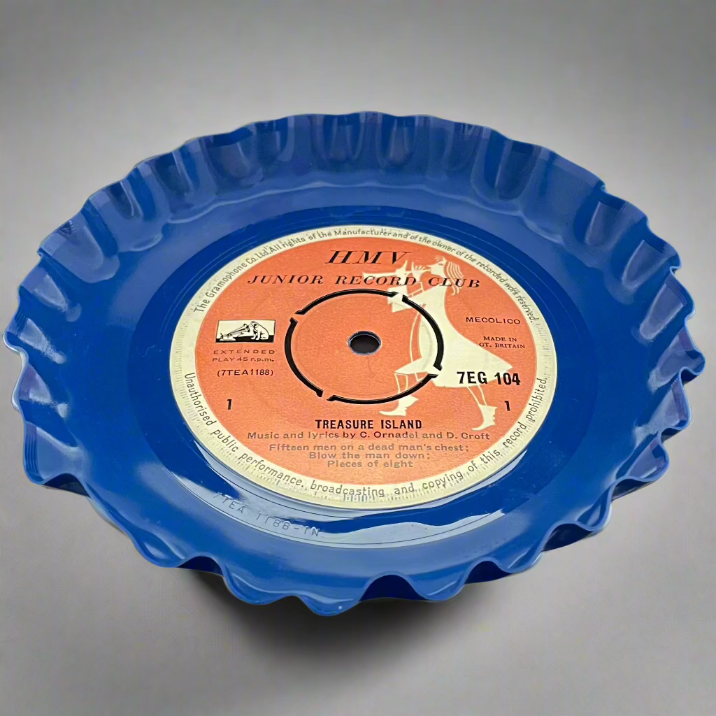 The 'Blue Junior’ 7" Vinyl Record Bowl