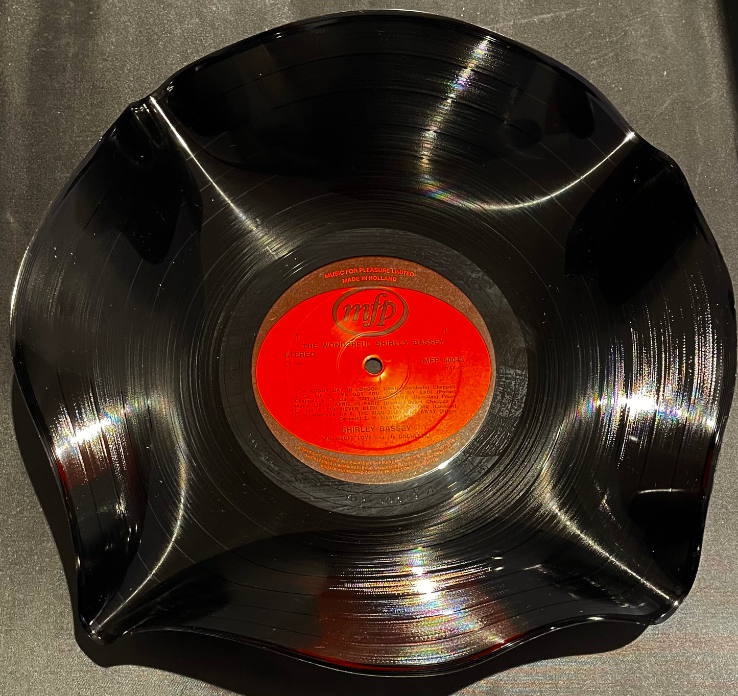 The 'Music for Pleasure’ 12" Vinyl Record Bowl