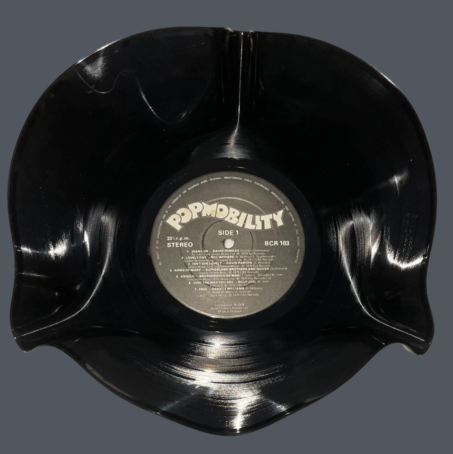 Die 12"-Vinyl-Schallplattenschale „Popmobility“