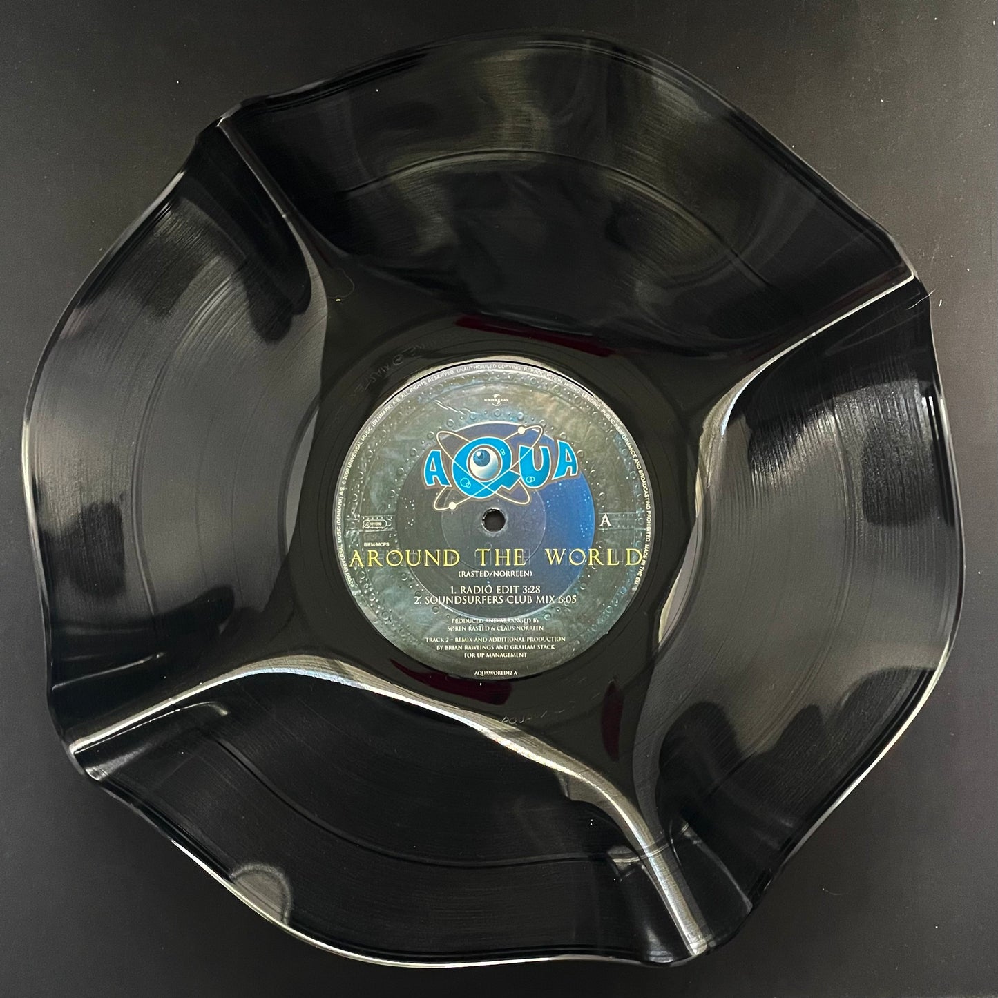 Die 12"-Vinyl-Schallplattenschale „Aqua“