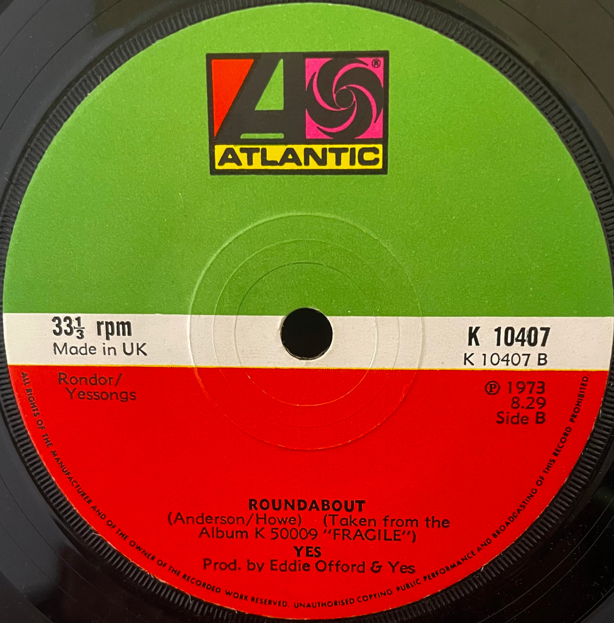 Yes – And You And I - USED Vinyl 7" Single